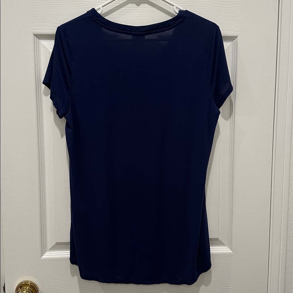 Soma Deep Blue Short Sleeve Pajama Top - Picture 4 of 5